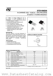 STD19NE06 datasheet pdf ST Microelectronics