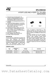 STLVDS104BD datasheet pdf ST Microelectronics