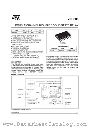 VND600 datasheet pdf ST Microelectronics