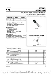 STSA851 datasheet pdf ST Microelectronics
