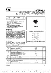 STSJ3NM50 datasheet pdf ST Microelectronics
