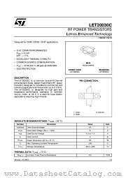 LET20030C datasheet pdf ST Microelectronics