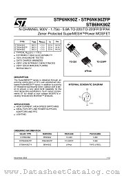 STB6NK90Z datasheet pdf ST Microelectronics