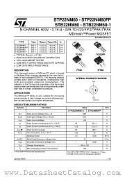 STP22NM60FP datasheet pdf ST Microelectronics
