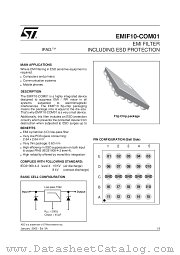EMIF10-COM01 datasheet pdf ST Microelectronics