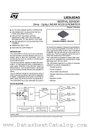 LIS3L02AQ datasheet pdf ST Microelectronics