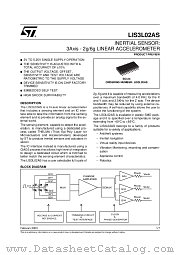 LIS3L02AS datasheet pdf ST Microelectronics