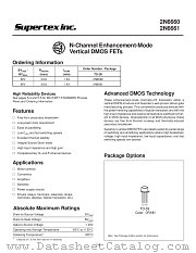 2N6660 datasheet pdf Supertex Inc