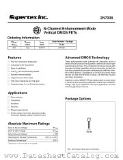 2N7008 datasheet pdf Supertex Inc