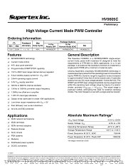 HV9605CX datasheet pdf Supertex Inc