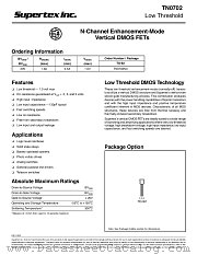 TN0702N3 datasheet pdf Supertex Inc