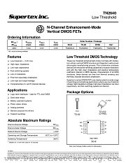 TN2640LG datasheet pdf Supertex Inc
