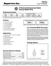 TN5335NW datasheet pdf Supertex Inc