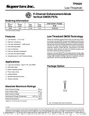 TP0620N3 datasheet pdf Supertex Inc