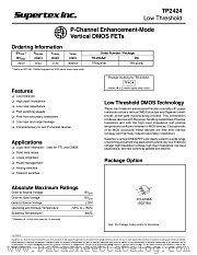 TP2424ND datasheet pdf Supertex Inc