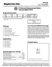 TP2435NW datasheet pdf Supertex Inc