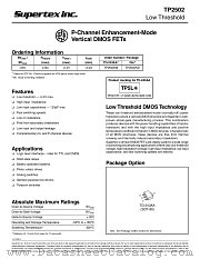 TP2502 datasheet pdf Supertex Inc