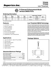 TP2635N3 datasheet pdf Supertex Inc