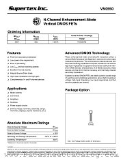 VN0550N3 datasheet pdf Supertex Inc