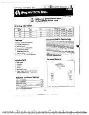 VN1206ND datasheet pdf Supertex Inc