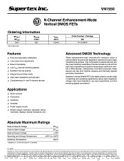 VN1550 datasheet pdf Supertex Inc