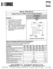 KBL407 datasheet pdf Surge Components