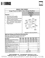 KBU603 datasheet pdf Surge Components