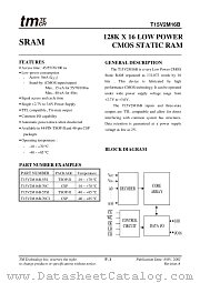 T15V2M16B-70C datasheet pdf Taiwan Memory Technology