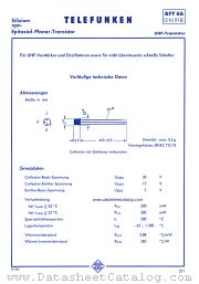 BFY66 datasheet pdf TELEFUNKEN