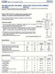 KA207 datasheet pdf Tesla Elektronicke