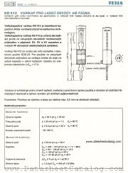 KB413 datasheet pdf Tesla Elektronicke