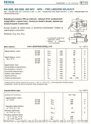 KD605 datasheet pdf Tesla Elektronicke