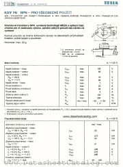 KDY76 datasheet pdf Tesla Elektronicke