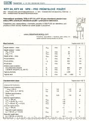 KFY46 datasheet pdf Tesla Elektronicke