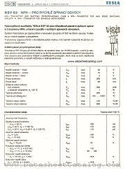 KSY63 datasheet pdf Tesla Elektronicke