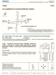 KT205/200 datasheet pdf Tesla Elektronicke