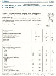KT505 datasheet pdf Tesla Elektronicke