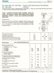 KT730/800 datasheet pdf Tesla Elektronicke
