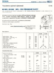 KU602 datasheet pdf Tesla Elektronicke