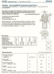 TM630 datasheet pdf Tesla Elektronicke