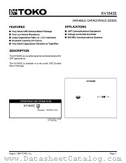 KV1843E datasheet pdf TOKO