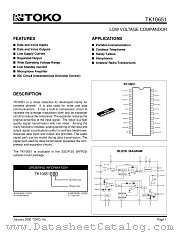 TK10651MTL datasheet pdf TOKO