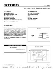 TK11900MTL/GO datasheet pdf TOKO
