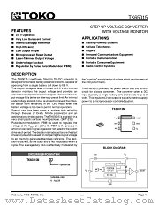 TK65015MBX datasheet pdf TOKO