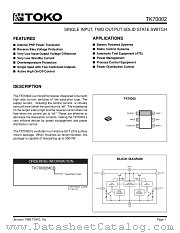 TK70002MCB/02S datasheet pdf TOKO