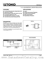 TK70110MTL/K10 datasheet pdf TOKO
