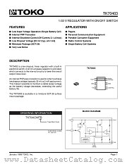 TK70403MTB datasheet pdf TOKO