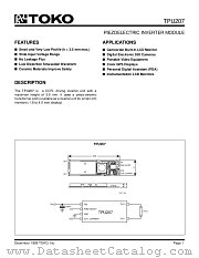TPU207N-1001 datasheet pdf TOKO