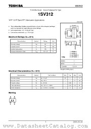 1SV312 datasheet pdf TOSHIBA