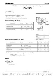 1SV245 datasheet pdf TOSHIBA